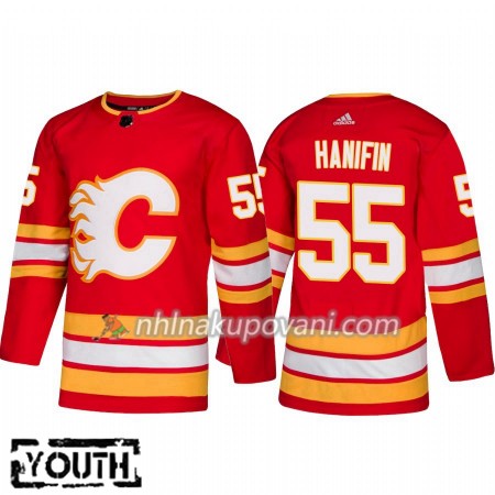 Calgary Flames Dresy Noah Hanifin 55 Alternate 2018-2019 Adidas Authentic - Dětské Calgary Flames Dresy Noah Hanifin 55 Alternate 2018-2019 Adidas Authentic - Dětské